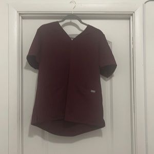 Figs Maroon Jogger Scrub Set XL